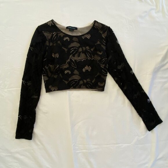 MARCIANO Joss Black Lace 2-Pc Cropped Top and Skirt XS - Picture 10 of 16